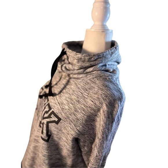 PINK  gray large logo slouch neck sweatshirt  - S - Picture 2 of 7